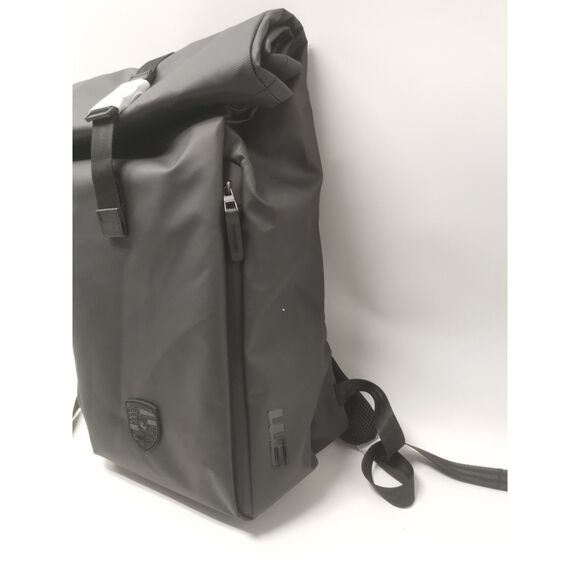 Porsche Design Rolltop Backpack Waterproof Travel Bag Black - Picture 2 of 8